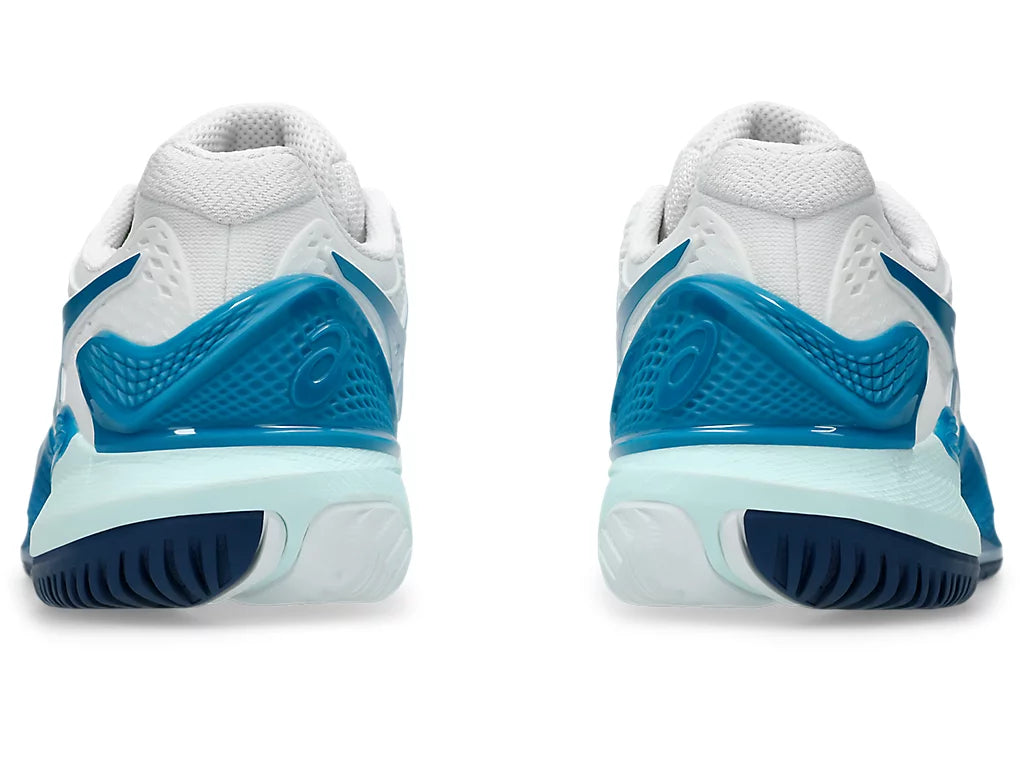Asics Gel-Resolution Women White/Teal Blue – The Racquet Shop