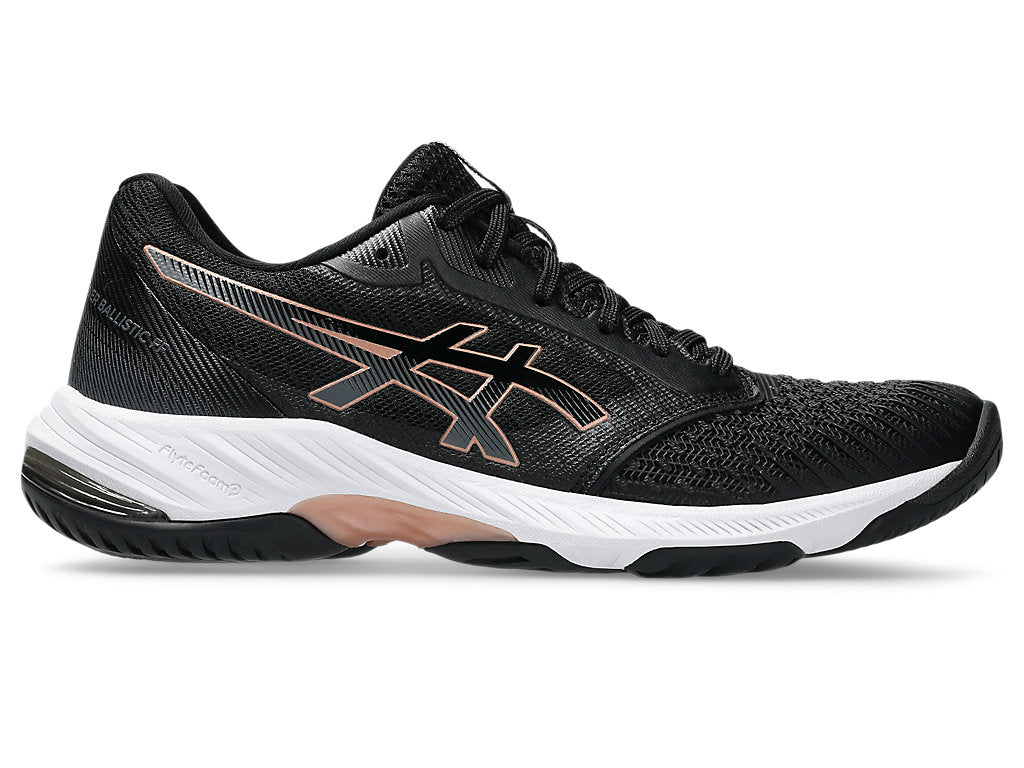 Asics Netball Shoes Black Asics Netburner Ballistic FF Womens