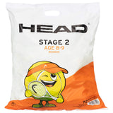 578420 Head 72 Ball Polybag Orange Stage 2 Tennis Balls