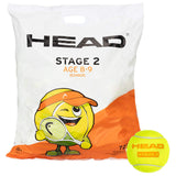 578420 Head 72 Ball Polybag Orange Stage 2 Tennis Balls