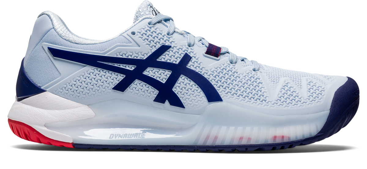 Asics Gel Resolution 8 Soft Sky Dive Blue Womens The Racquet Shop