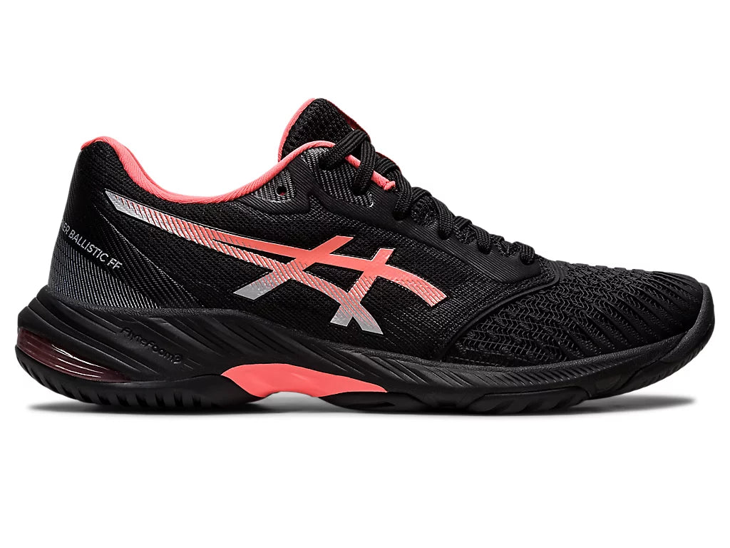 Asics Netburner Ballistic FF 3 Womens Black Papaya The Racquet Shop