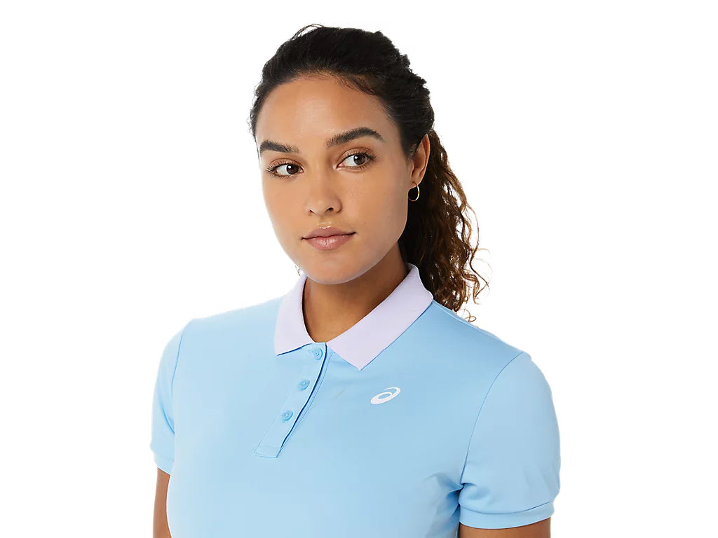 Asics Women Court Polo Shirt Arctic Sky