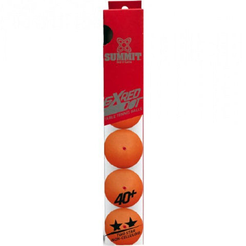 Summit 6 Red Dot Table Tennis Balls Orange