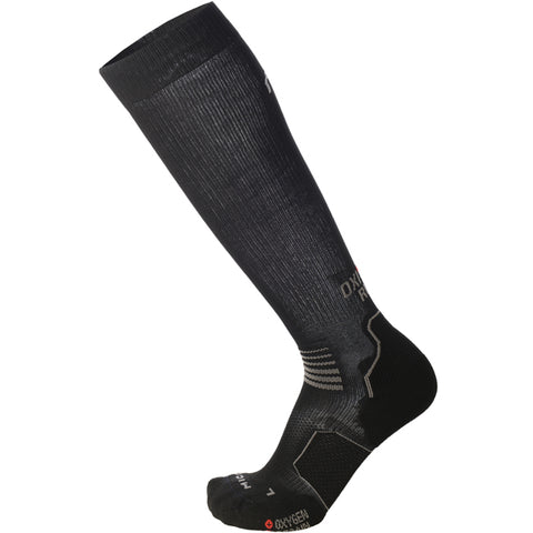 Mico Long Running Sock Black Grey - The Racquet Shop