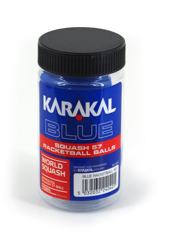 Karakal Racquetball Balls Tub x 2 Rec Blue World Squash Federation Approved Squash 57 Balls