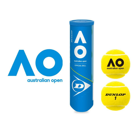 Dunlop Australian Open Hardcourt Official Ball (4 Ball Can) - The Racquet Shop
