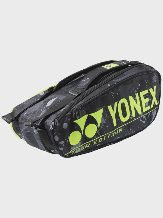 Yonex Pro Racquet Bag 9 pcs Black Yellow The Racquet Shop