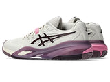Asics Gel-Resolution X Womens Wide (D) Soft Oat/Dark Aubergine