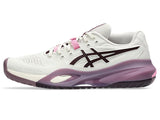 Asics Gel-Resolution X Womens Wide (D) Soft Oat/Dark Aubergine