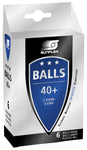 Sunflex Table Tennis Balls 3 Star 40+ White - 6 Pack