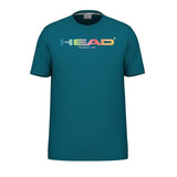 Head Rainbow T-Shirt Men Teal