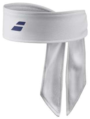 Babolat Tie Headband White/Solalite Blue