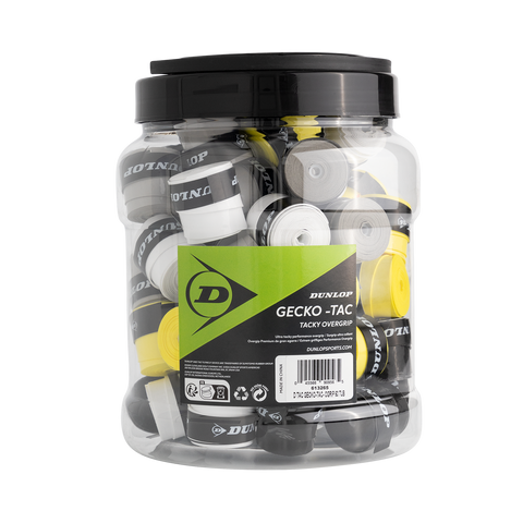 Dunlop Gecko-Tac Overgrip 60 Tub Assorted Colours