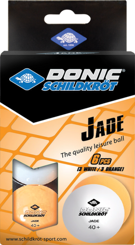 Donic Jade Ball Orange Poly 6pk 40mm Table Tennis Balls