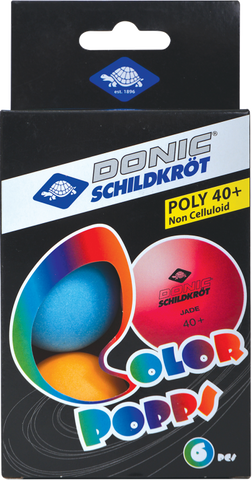 Donic Color Popps 6pk 40mm Table Tennis Balls