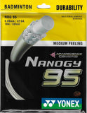 Yonex Nanogy 95 Badminton String Set of Sliver Gray 0.69mm 22g