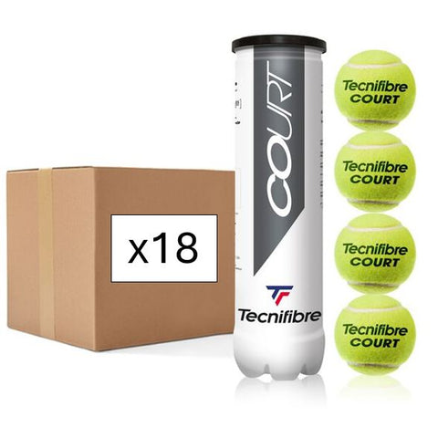 Tecnifibre Court 4 Ball Can (Carton of 18 Cans)