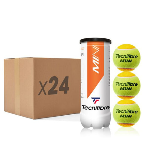 Tecnifibre Mini Orange 3 Ball Can (Carton of 24 Cans)