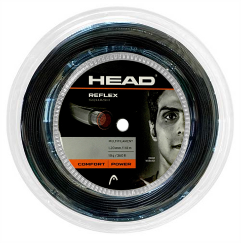 Head Reflex Squash String Reel of Black 18g 1.2mm