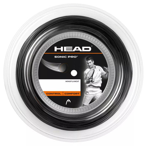 Head Sonic Pro Reel of Black Tennis String 16g 1.30mm 200m