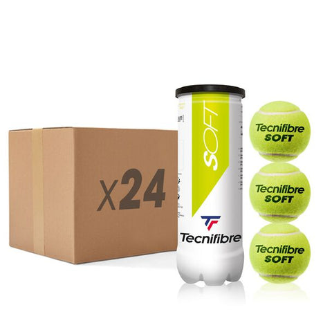 Tecnifibre Soft Green 3 Ball Can (Carton of 24 Cans)