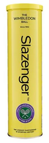 Slazenger Wimbledon 4 Ball Tin (Yellow Can)