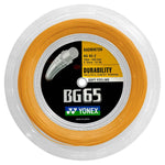 Yonex BG65 Badminton String Reel of Orange 0.70mm 22ga