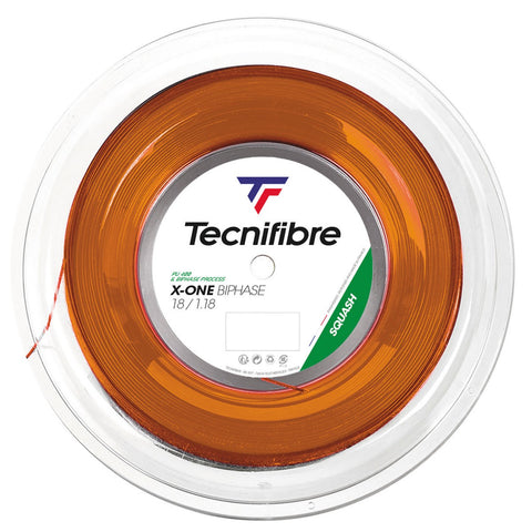 Tecnifibre X-One Biphase Squash String Reel of Orange 18g 1.18mm