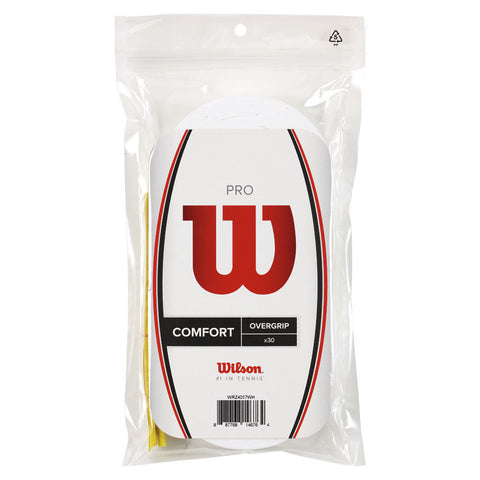 Wilson Pro Over Grip 30 Pack White - The Racquet Shop