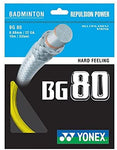Yonex BG80 Badminton String Set of Set of Yellow 0.68mm 22ga