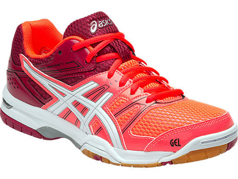 Asics Gel-Rocket 7 Womens FL Cor/Whi/Cer - The Racquet Shop