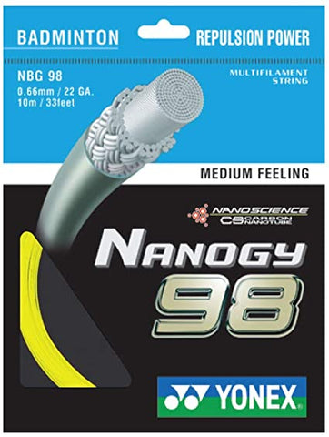 Yonex Nanogy 98 Badminton String Set of Yellow 0.66mm 22ga