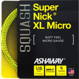 Ashaway Supernick XL Micro Squash String Set of Yellow/Black 1.15mm 18g