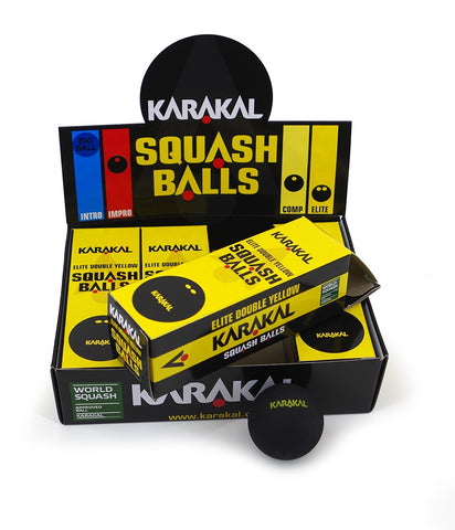 Karakal Double Yellow Squash Ball Single