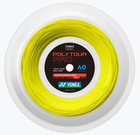 Yonex Poly Tour Pro 125 Tennis String Reel of Flash Yellow 16g 1.25mm