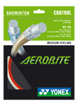 Yonex BG Aerobite Badminton String Set of White/Red Main 0.67mm 22ga Cross 0.61 22ga