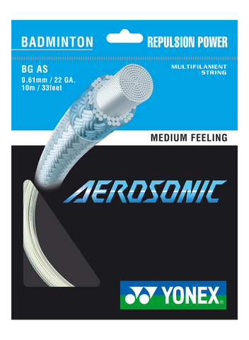 Yonex BG Aerosonic Badminton String Set of White 0.61mm 22ga