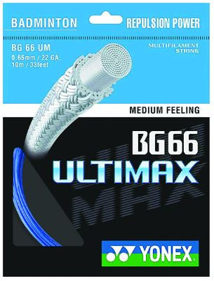 Yonex BG 66 Ultimax Badminton String Set of Blue 0.65mm 22ga