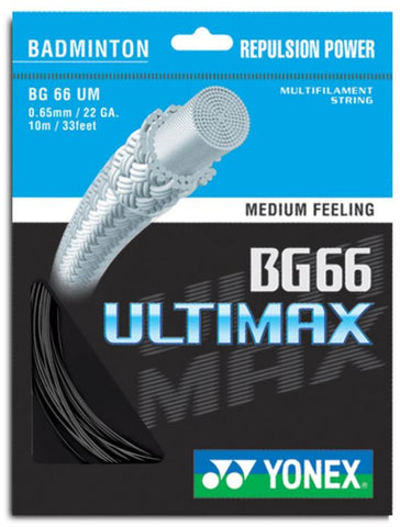 Yonex BG 66 Ultimax Badminton String Set of Black 0.65mm