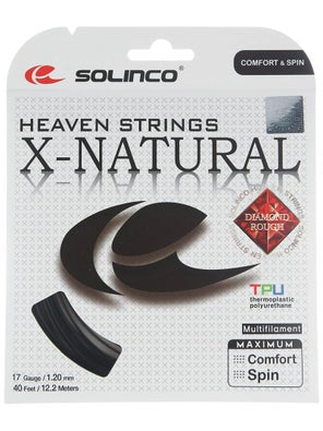 Solinco X-Natural Tennis String Set of Black 17g 1.2