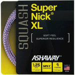 Ashaway Supernick XL Squash String Set of White/Red/Blue 1.25mm 17g