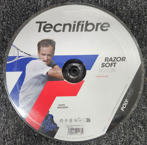Tecnifibre Razor Soft Tennis String Reel of Carbon 17g 1.25mm