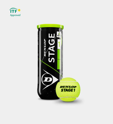 Dunlop Stage 1 Green 3 Tennis Ball Can